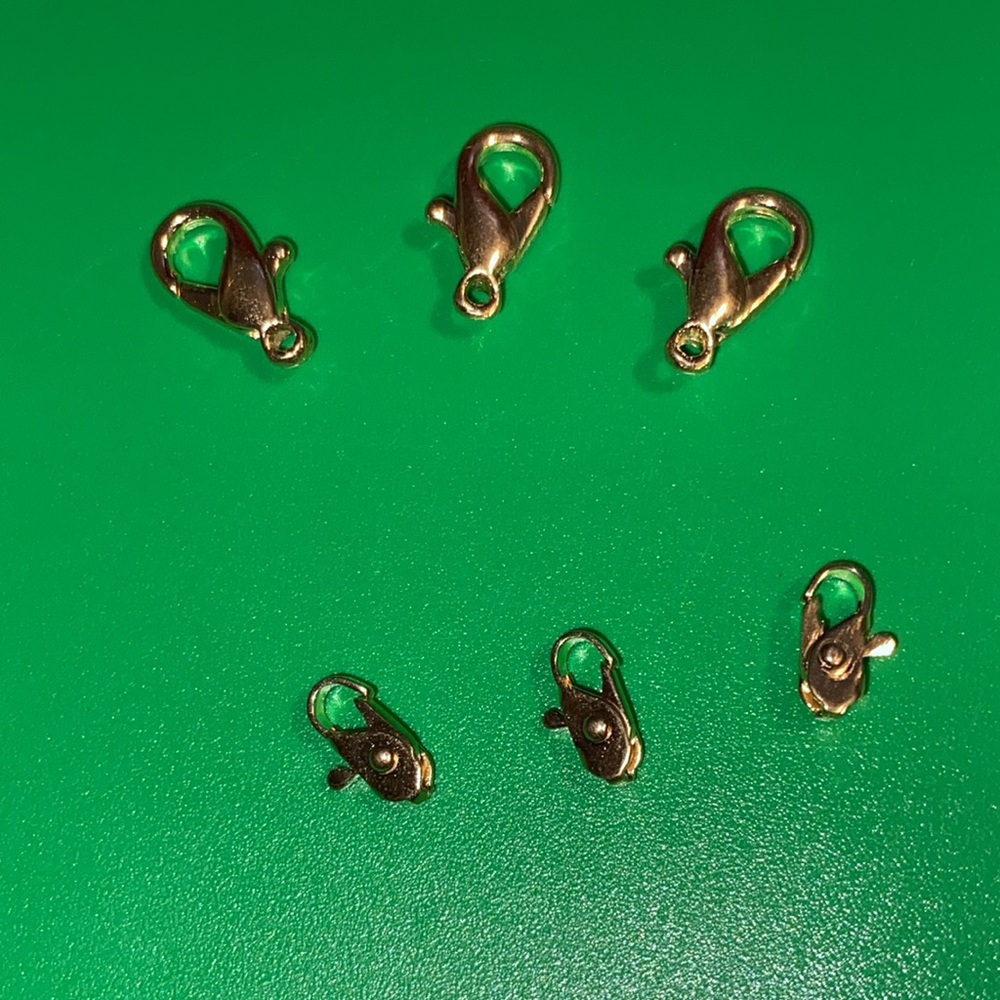 14 Kt Gold plated Lobster Claw Clasps-6 total-2 sizes
